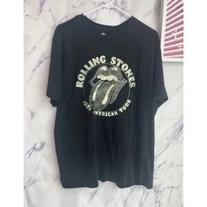Rolling Stones Men's Dark Grey Short Sleeve Top Sz L